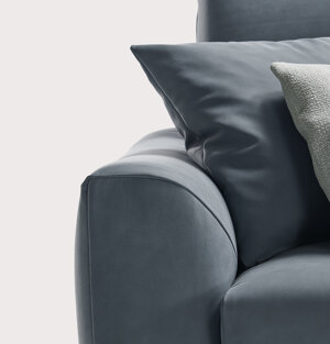 Realizzabile in tessuto completamente sfoderabile, in pelle e ad angolo