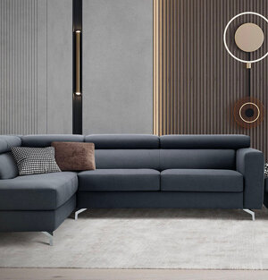 REALIZZABILE IN PELLE O TESSUTO, COMPLETAMENTE SFODERABILE O IN PELLE E AD ANGOLO