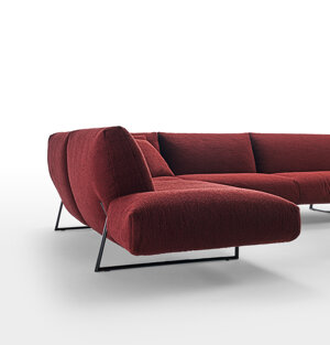 Realizzabile in tessuto completamente sfoderabile e ad angolo