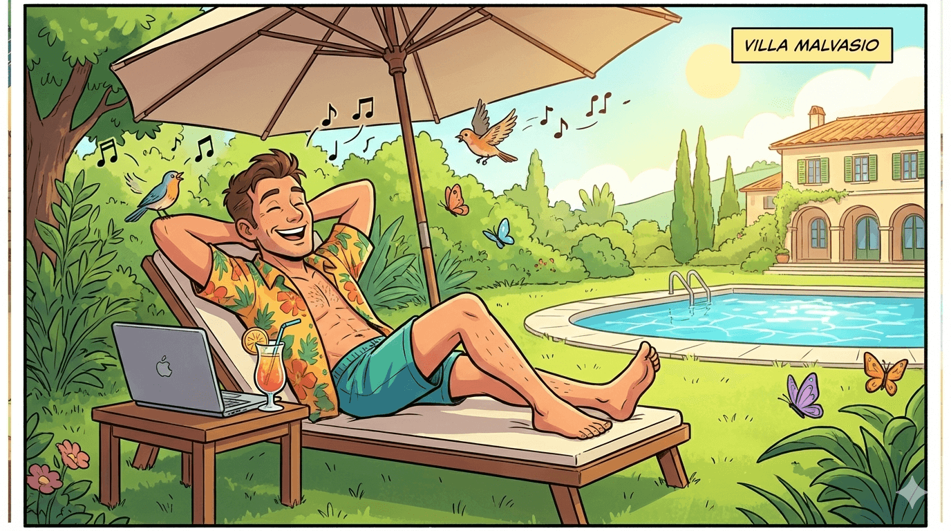 Soft Reset a Sassari: Smart working con Starlink e piscina a Villa Malvasio.