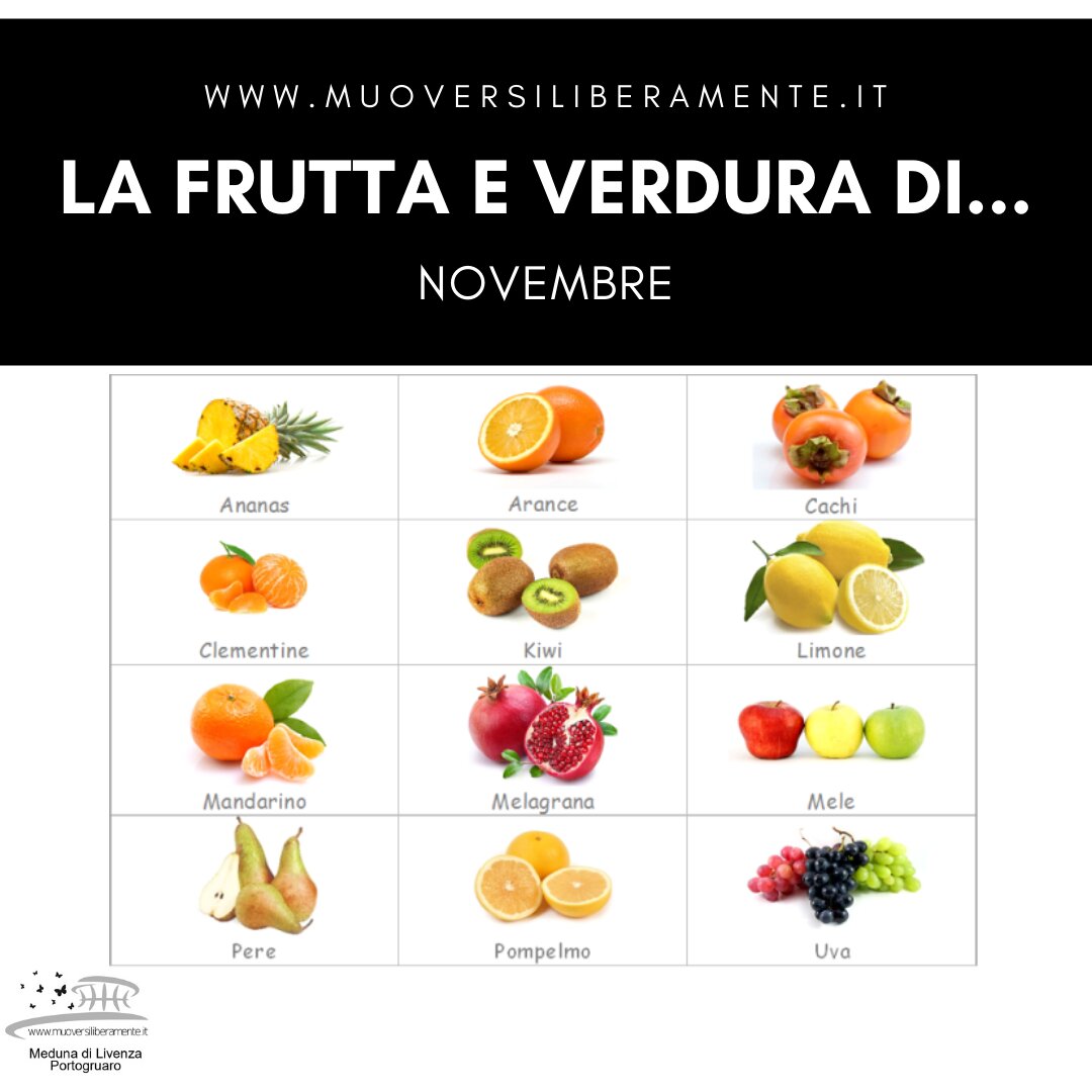Frutta e verdura di Novembre