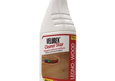 VELUREX CLEANER STAR SUPER AZIONE SANIFICANTE Detergente sanificante per pavimenti in legno verniciati.