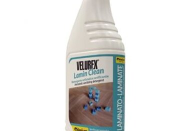 VELUREX LAMIN CLEAN SUPER AZIONE SANIFICANTE Detergente antistatico sanificante per pavimenti laminati e superfici non assorbenti.