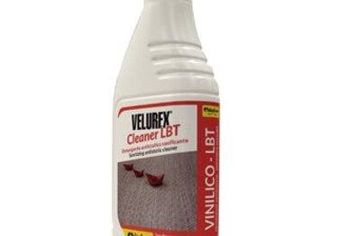 VELUREX CLEANER LBT SUPER AZIONE SANIFICANTE Detergente antistatico sanificante a schiuma frenata per la pulizia di tessuti vinilici e tatami.