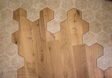 Inserti parquet mattonelle Progetto Arch. Maria Granata