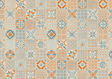 retro orange blue