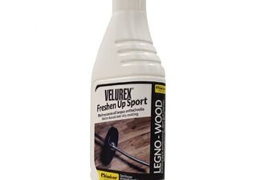 VELUREX FRESHEN UP SPORT Rinfrescante all'acqua per la manutenzione intensiva specifico per pavimentazioni in legno sportive.