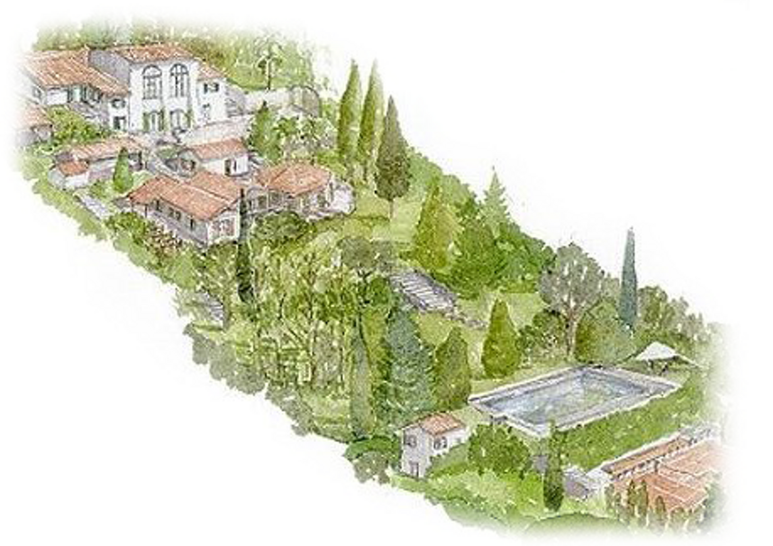 painting of the villa 