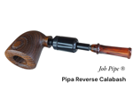 job-pipe-la-carnosa-esotica-sabbiata-boosters-reverse-calabash-pipe
