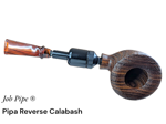 job-pipe-la-carnosa-esotica-sabbiata-boosters-reverse-calabash-pipe