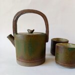 teiera-e-tazze-bosco-teapot-and-little-cups-wooden-matt-green