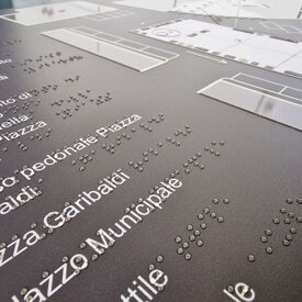 stampa Braille - mappa tattile - targa Braille Mappa tattile
