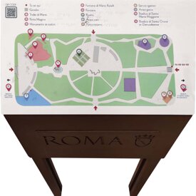 stampa Braille - mappa tattile - targa Braille Mappa tattile comune di Roma