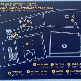 stampa Braille - mappa tattile - targa Braille Mappa tattile Museo di Cerveteri e Tarquinia