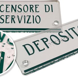 Targa Braille targa tattile