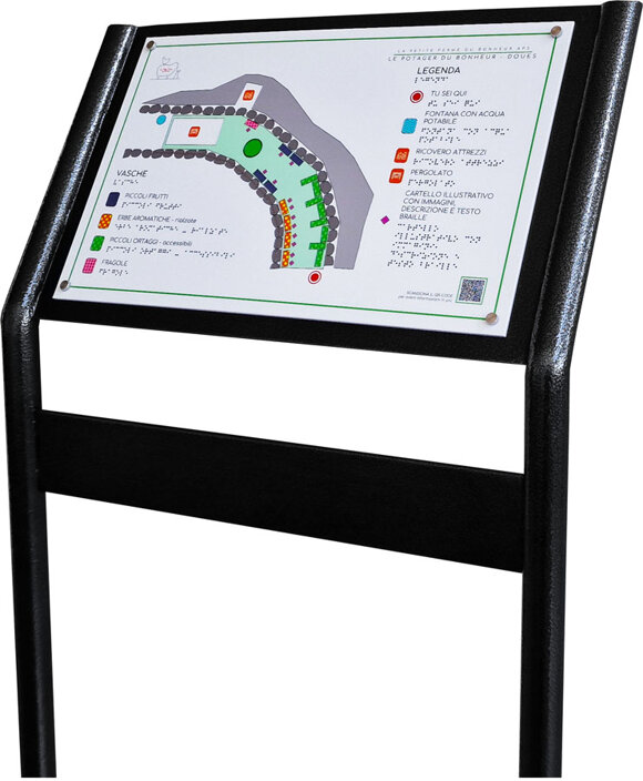 mappa tattile con leggio