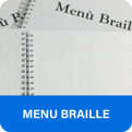 Menu Braille stampa Braille - mappa tattile - targa Braille