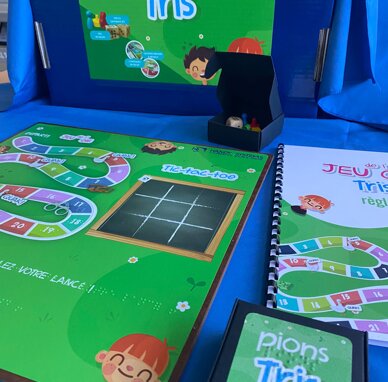 Tris e mini gioco dell'oca gioco magnetico tattile e Braille