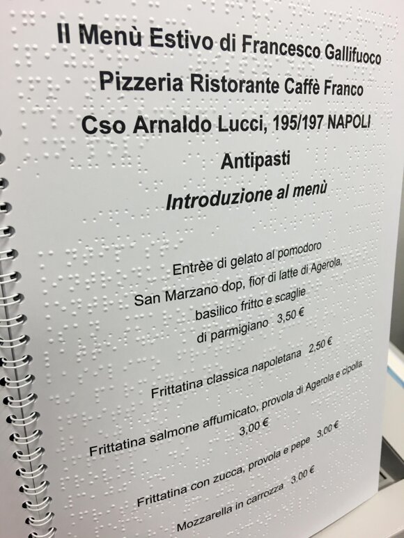menu realizzato