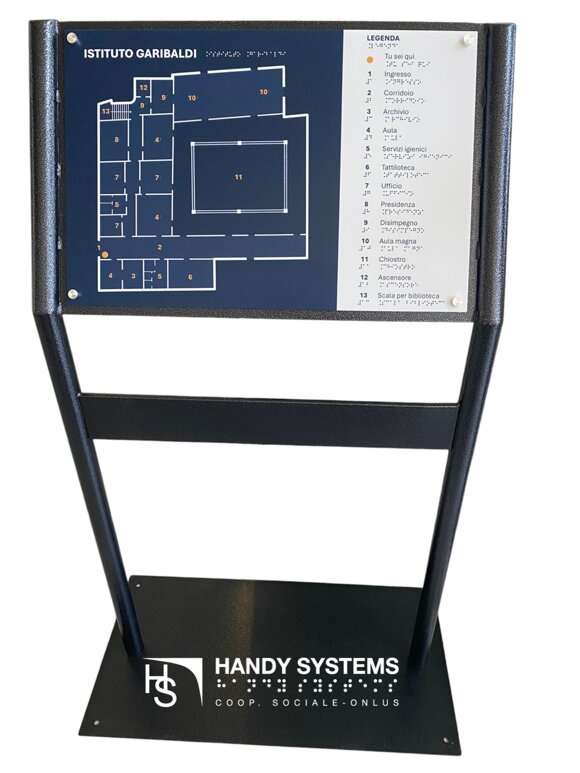 Mappa tattile con leggio