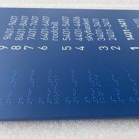 stampa Braille - mappa tattile - targa Braille Pannello tattile - Casa dello Studente - Milano