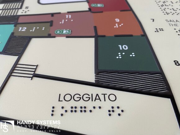 stampa Braille - mappa tattile - targa Braille