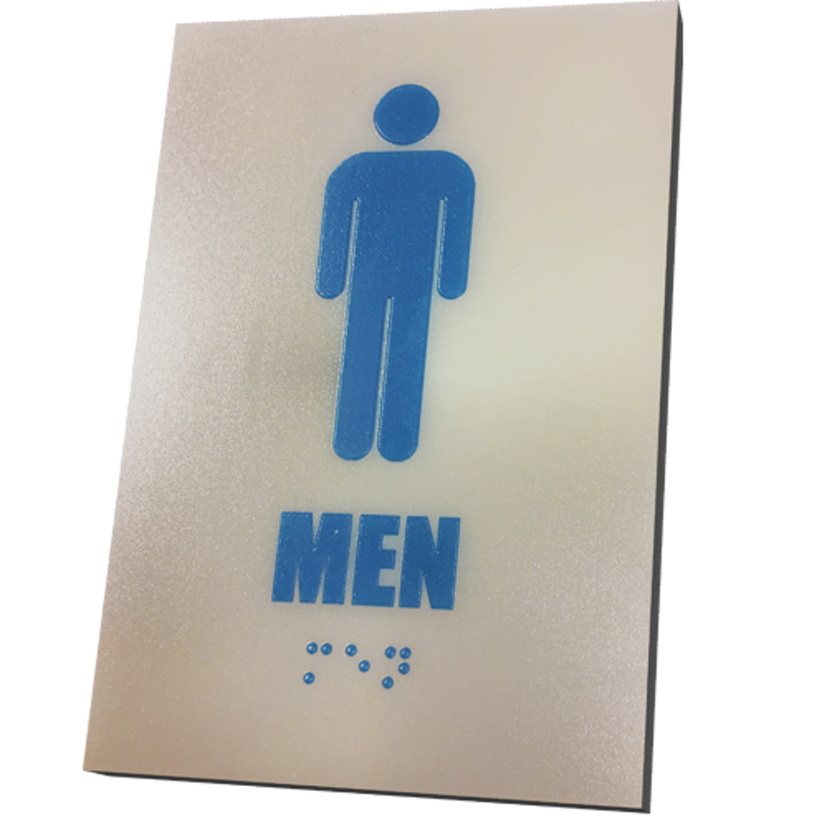 targa toilette uomo in rilievo tattile