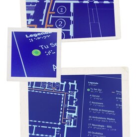 stampa Braille - mappa tattile - targa Braille Mappa tattile