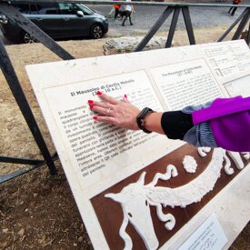 stampa Braille - mappa tattile - targa Braille Targhe Braille Mausoleo Cecilia Metella Parco Archeologico Appia Antica Roma