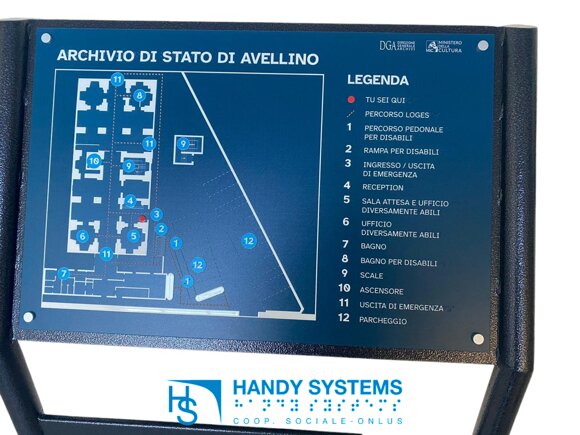 stampa Braille - mappa tattile - targa Braille