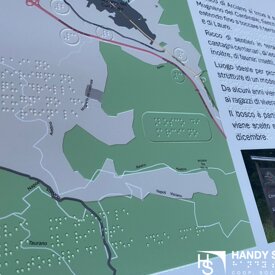stampa Braille - mappa tattile - targa Braille Targa tattile
