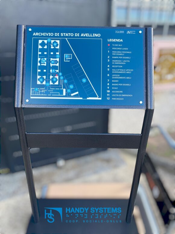 stampa Braille - mappa tattile - targa Braille