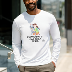 t-shirt-solidale-lamicizia-e-una-cosa-seria-manica-lunga-grafica-nera