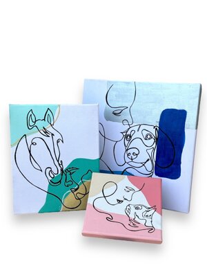 quadro-lineart-personalizzato-uomo-e-cane-by-giulia-polizzano