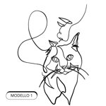 quadro-lineart-personalizzato-donna-e-gatto-by-giulia-polizzano