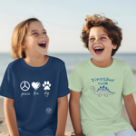 t-shirt-solidale-bambino-peace-love-dog-by-giulia-polizzano-grafica-bianca