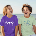 t-shirt-solidale-bambino-peace-love-dog-by-giulia-polizzano-grafica-bianca