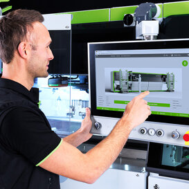 Wintersteiger touch screen to decide how to work your skis