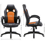 sedia-ufficio-ergonomica-gaming-racer-arancione-gc053