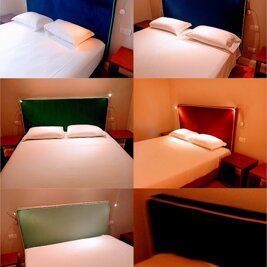 LETTI HOTEL OGNI STANZA SU MISURA E COLORE DIVERSO