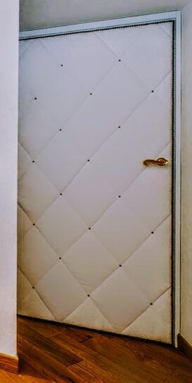 PORTA IMBOTTITA ROMBI IMBOTTITA SUL POSTO CON ROMBI PELLE