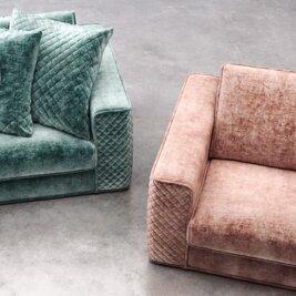 EQUIPE ROMBETTI Divano su misura ad angolo compoibile dormeuse