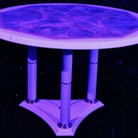 TAVOLO MARMORIZZATO 1980 lA MARMORIZZAZIONE E' FATTA CON UNA FOTO MARMO INTARSIATA CON TAGLIERINO PRESENTATO A CASAIDEA ROMA