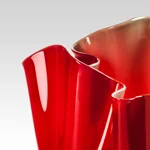 venini-fazzoletto-rosso-verde-mela-h-24-cm