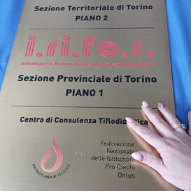 mappa tattile - stampa Braille stampa Braille su ottone