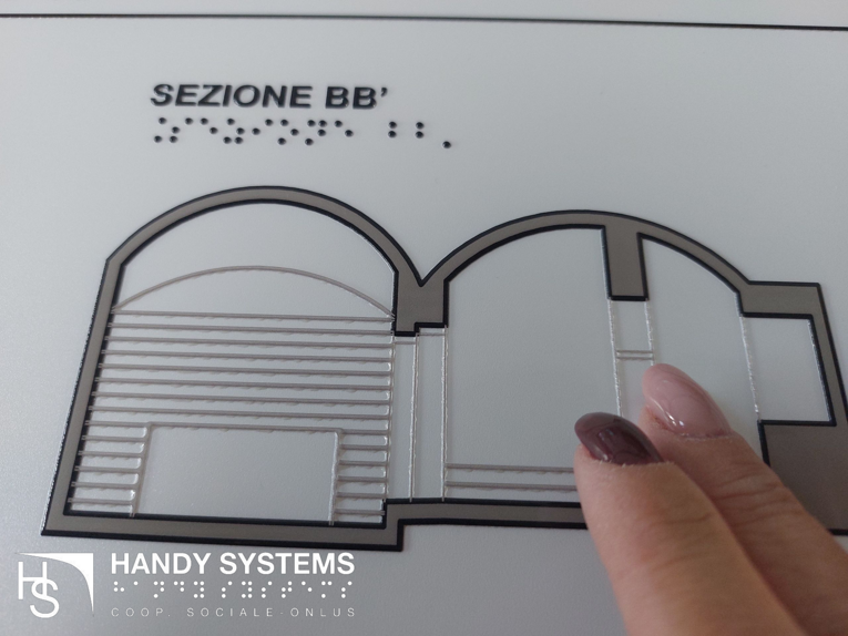 stampa Braille - mappa tattile - targa Braille