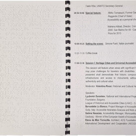 stampa Braille - mappa tattile - targa Braille brochure in quadricromia e Braille stampa Braille - mappa tattile - targa Braille brochure in quadricromia e Braille