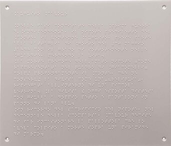 targhe Braille/targhe tattili