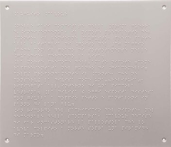 targhe Braille/targhe tattili