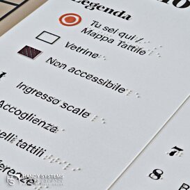 stampa Braille - mappa tattile - targa Braille